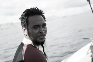 Our dive master. He got highly offended for being in the wrong, but all smiles in the end.